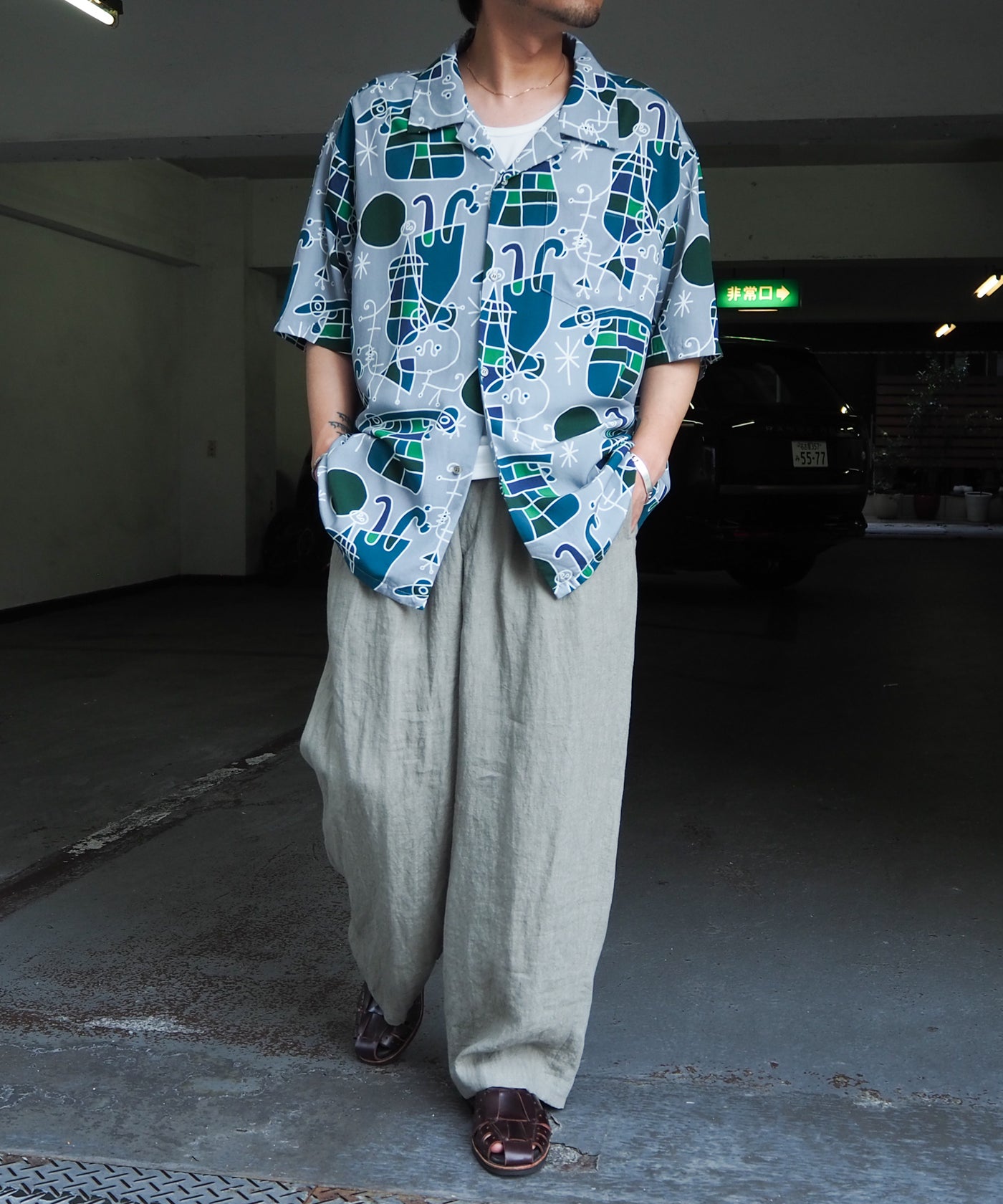 【新品】BUENA VISTA / ブエナビスタ ART SHIRT BUENA VISTA / ART SHIRTブエナビスタ 石塚啓次 オープンカラーシャツ
