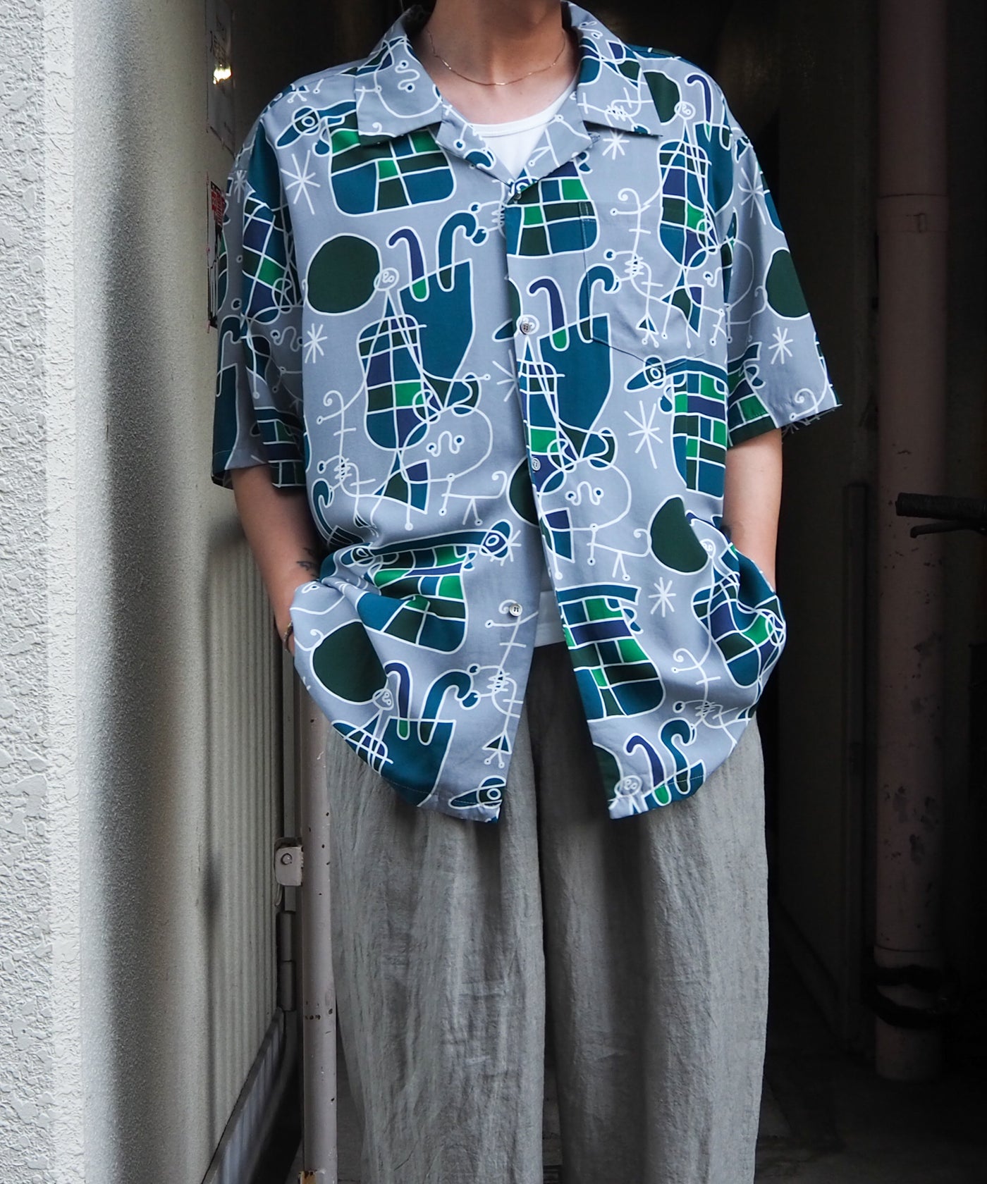 BUENA VISTA / ART SHIRTブエナビスタ 石塚啓次 オープンカラーシャツ