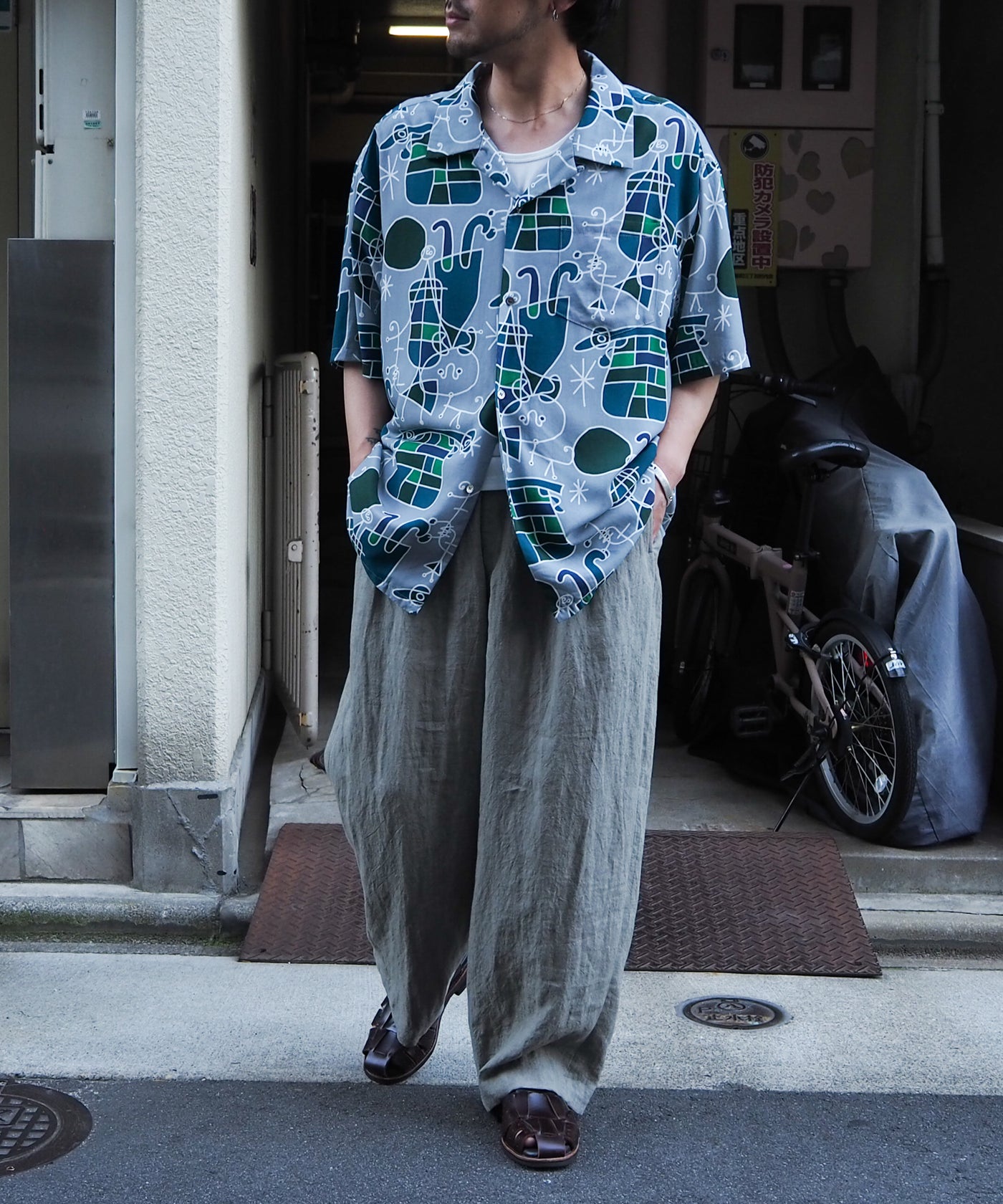 BUENA VISTA / ART SHIRTブエナビスタ 石塚啓次 オープンカラーシャツ