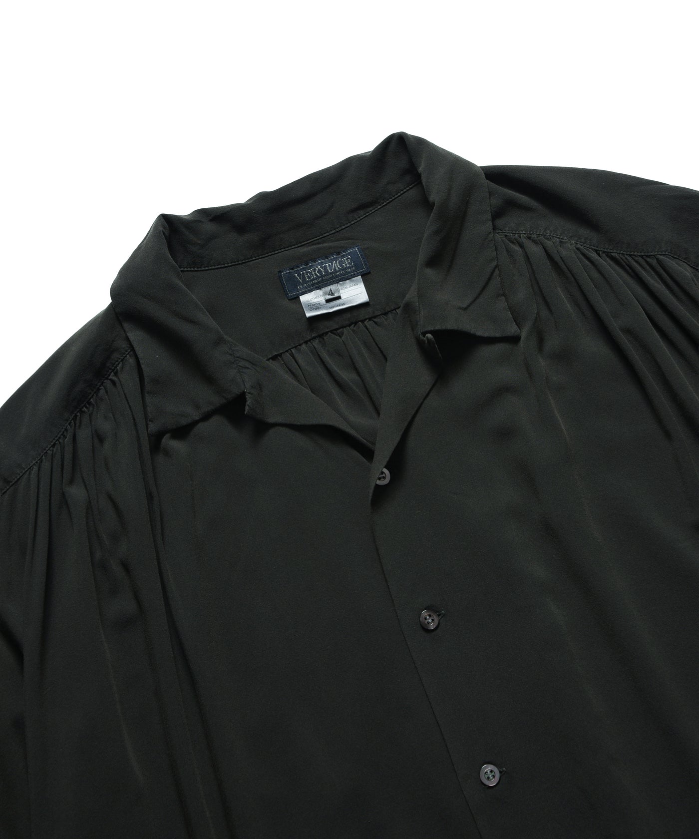 VERYTAGE / GATHER SHIRT ベリーテイジ ギャザーシャツ オープンカラー