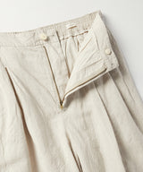 WOOL LINEN MILLING WIDE STRAIGHT PANTS