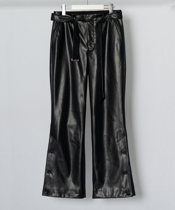 SYNTHETIC LEATHER  TROUSERS