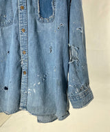 Vintage damage denim shirt #07