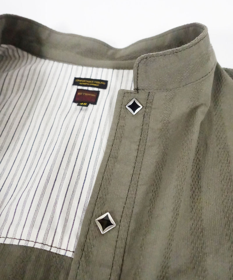 BANDCOLLAR WESTERN-SHIRTS dobby