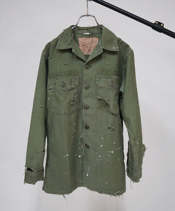 Vintage damage military shirt#02