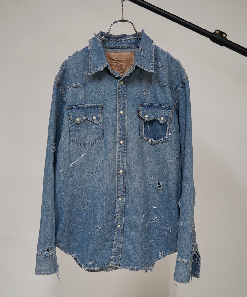 RESURRECTION リザレクション / Vintage damage denim shirt #04