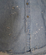 Vintage damage denim shirt #05