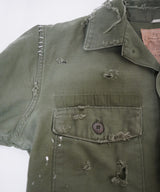 Vintage damage military shirt#02