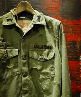 Vintage damage military shirt#03