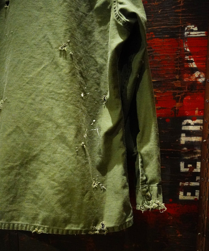 Vintage damage military shirt#03
