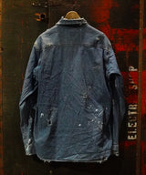 Vintage damage denim shirt #08