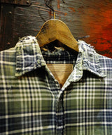 Vintage damage flannel plaid shirt