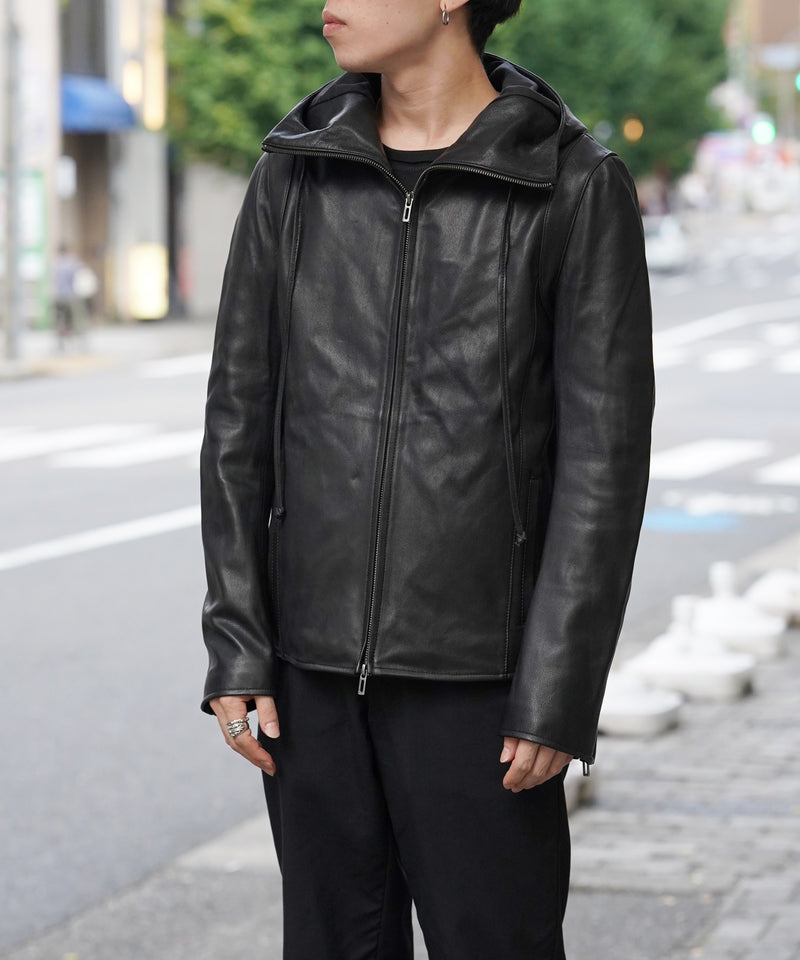 DOMENICO+SAVIO ドメニコアンドサビオ / HOODED LEATHER JACKET フード