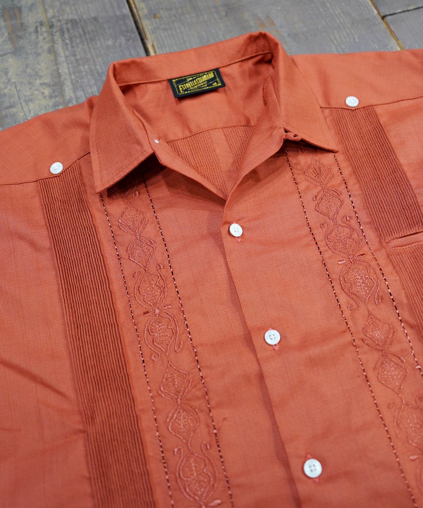 ESTRELLA STANDARD GUAYABERA シャツ ESTRELLA STANDARD S/S GUAYABERA BLACK | Glam Inc.