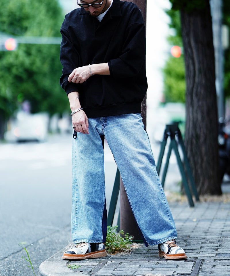 REMAKE WIDE DENIM PANTS-01