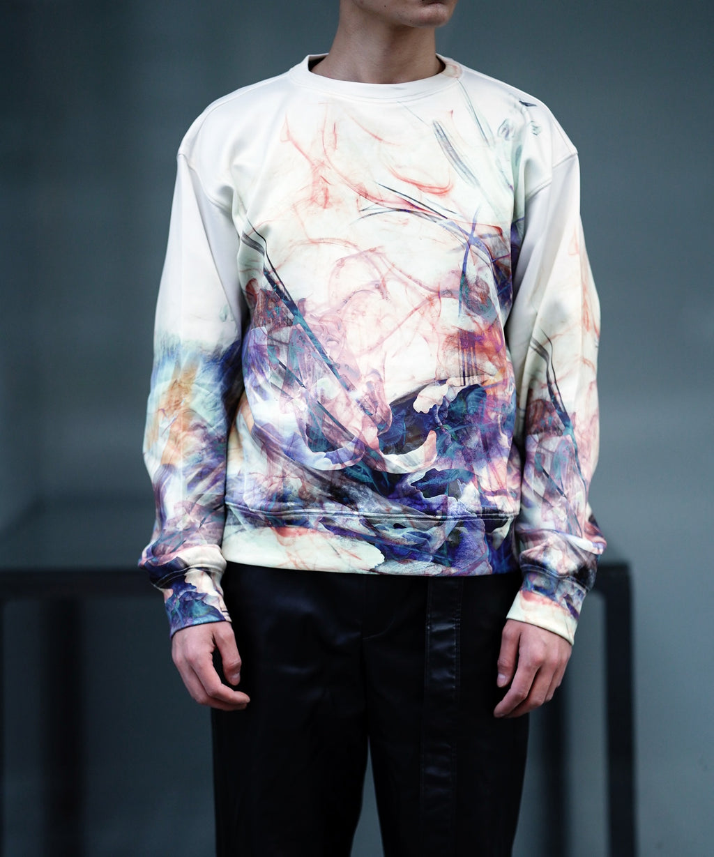 22S/S PRINT FAB SWEAT