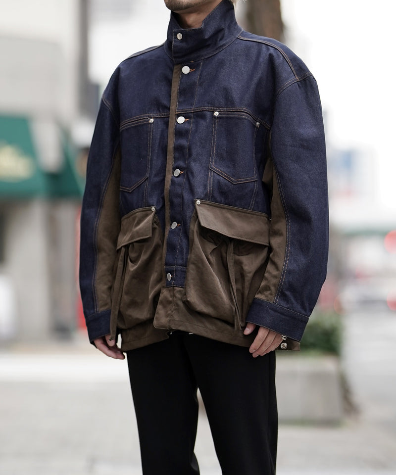 Wizzard ウィザード / DOCKING DENIM JACKET ドッキングデニム