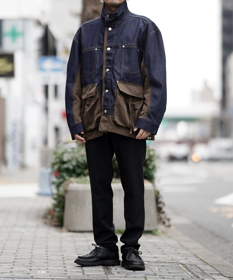 Wizzard ウィザード / DOCKING DENIM JACKET ドッキングデニム