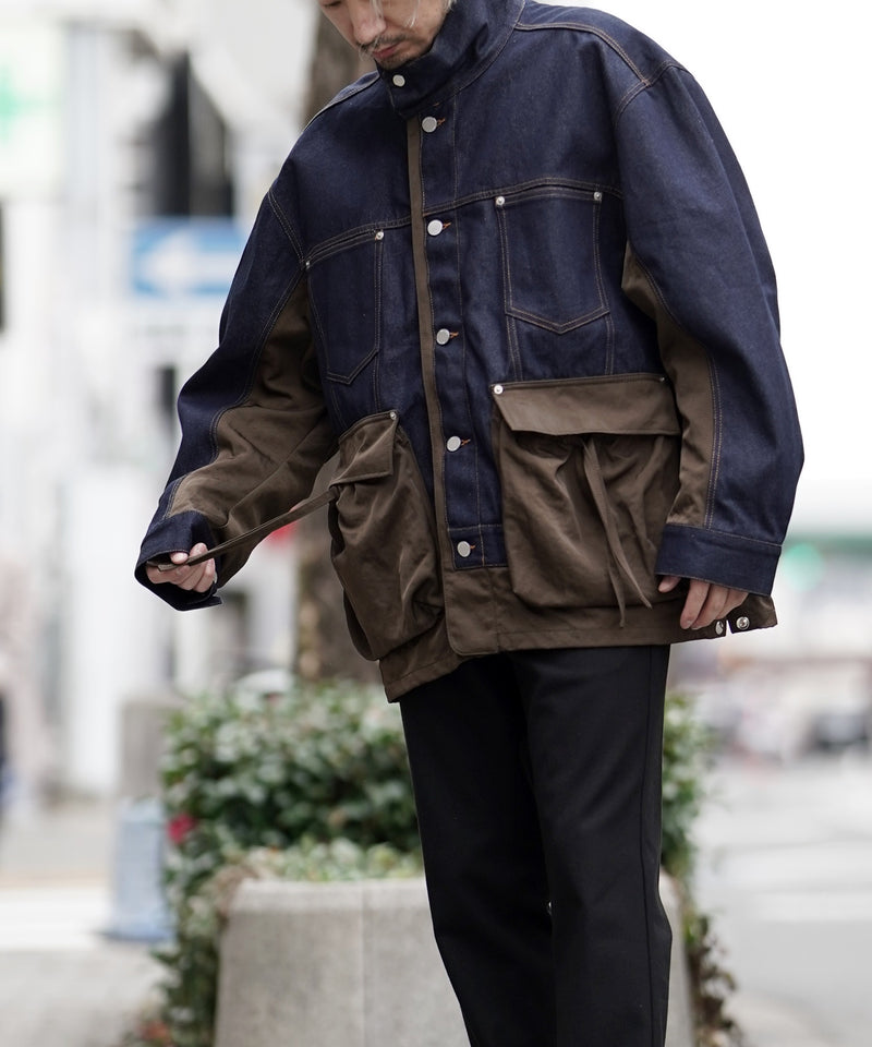 Wizzard ウィザード / DOCKING DENIM JACKET ドッキングデニム