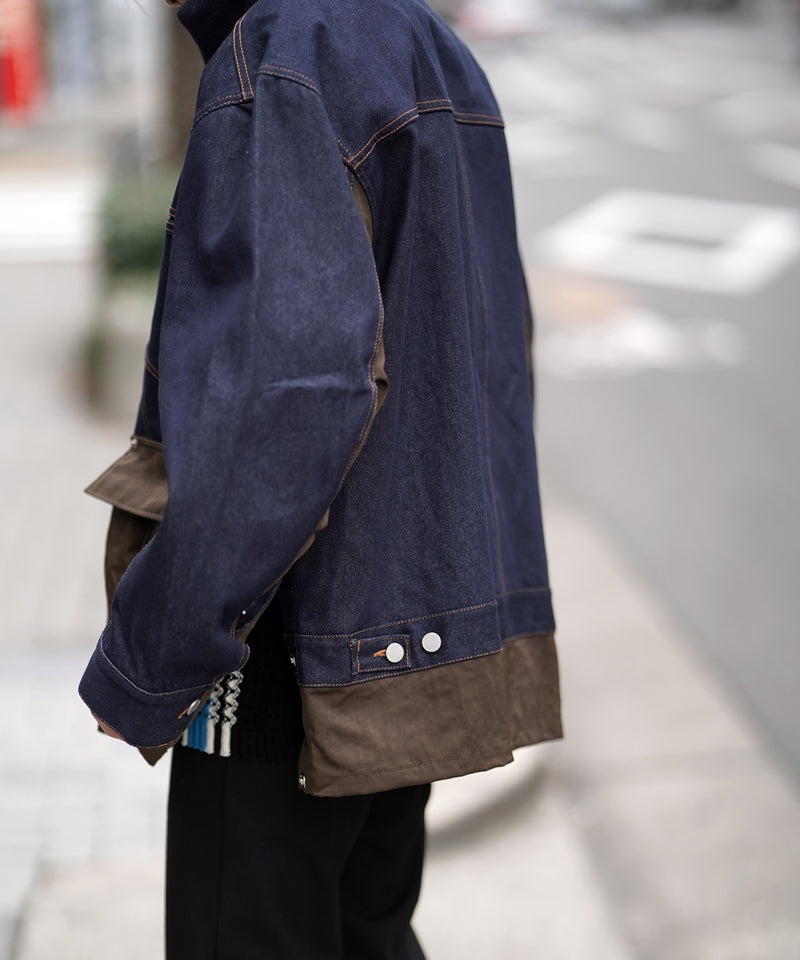 Wizzard ウィザード / DOCKING DENIM JACKET ドッキングデニム